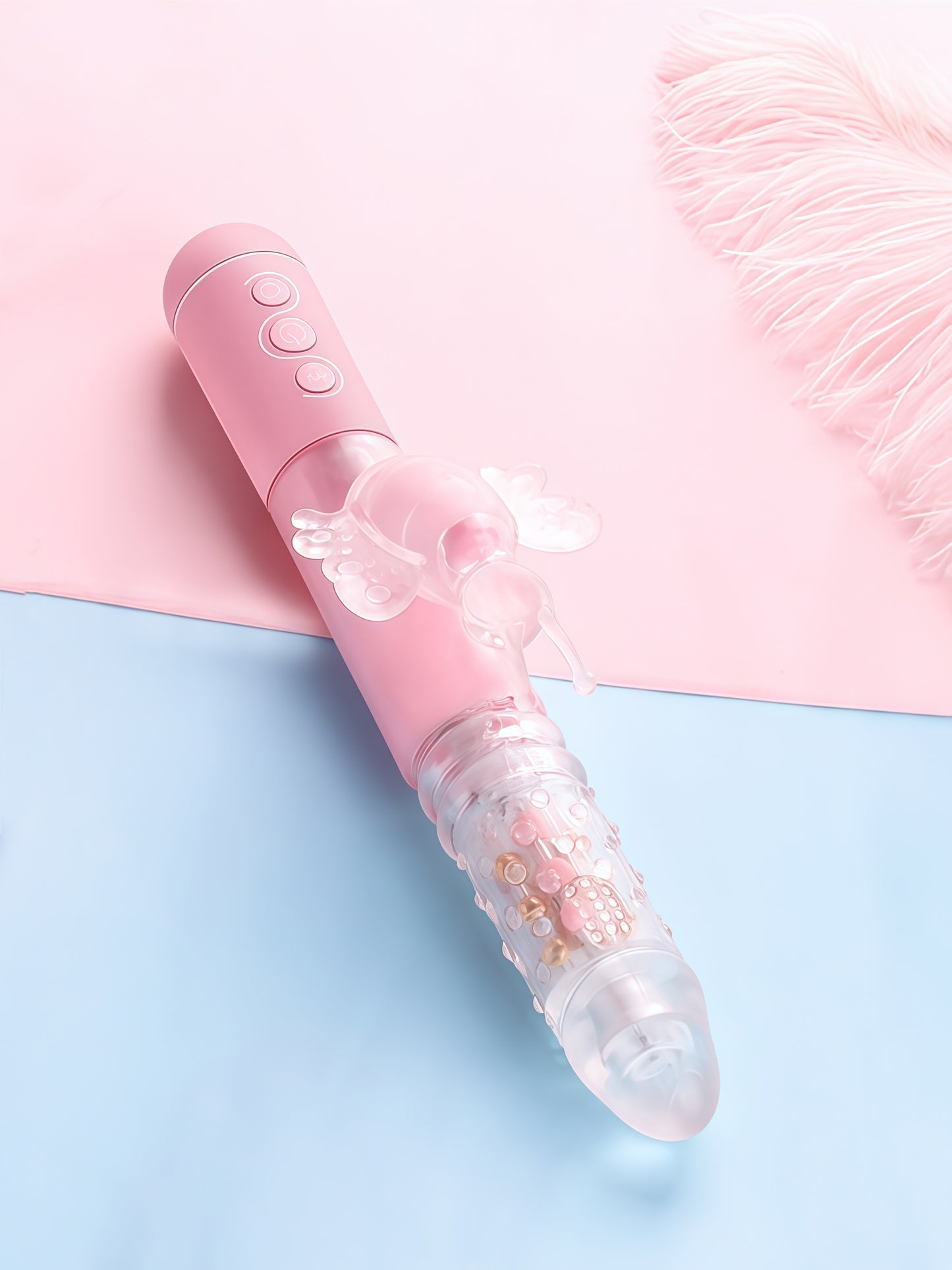 MizzZee Butterfly Bead Vibrator Sex Relaxing Stimulator Toy Powerful 12 Modes Rechargeable Automatic Electric Machine Gifts for Couples