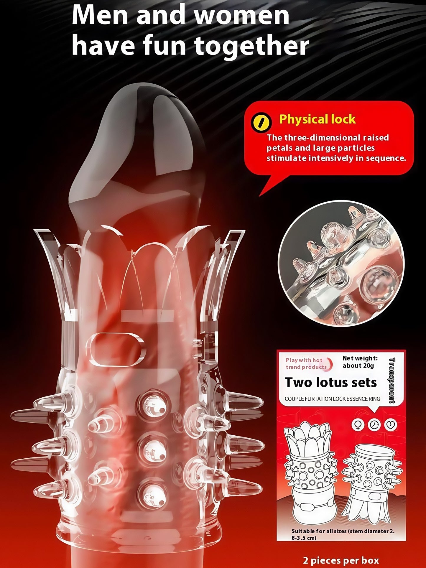 Dual Lotus Cock Rings Set - Delay & Stimulation