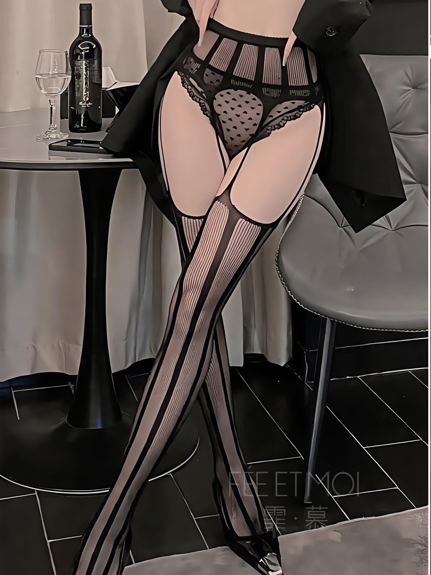 性感开裆免脱可撕网袜女 #7335 #7336