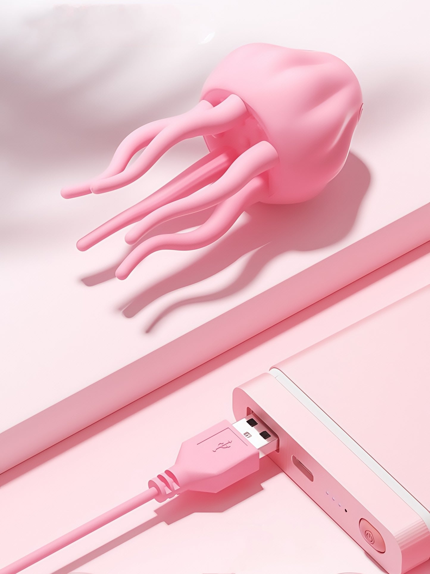 MizzZee Jellyfish Shape Jelly Vibration Stimulator - Remote Controlled Breast Massager