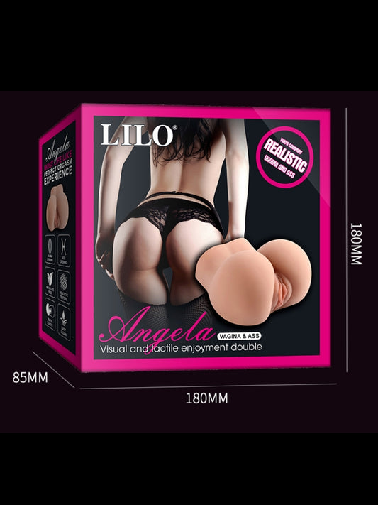 性爱娃娃真人逼真阴道肛门双道男性自慰器(16X16.5X8.5厘米,2.20磅)