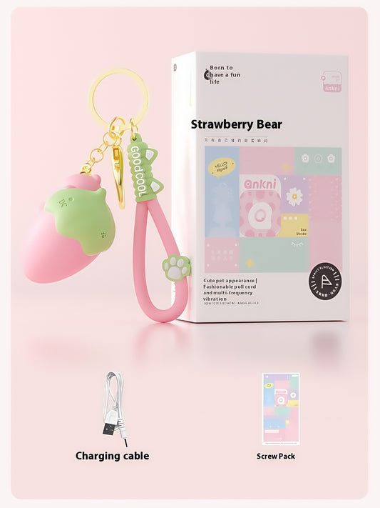 ANKNI Strawberry Teddy Bear Bullet Vibrator – Cute & Quiet