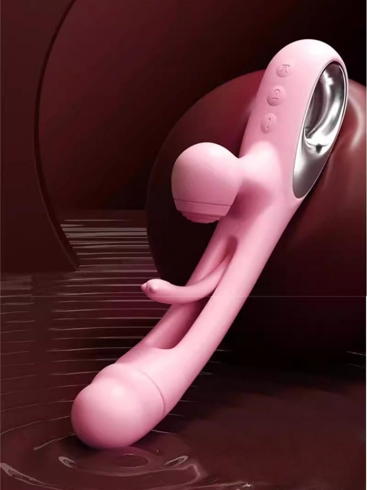 ANKNI Female Slapping Thrust Vibrator G-spot Vibrator with 15 Telescopic Vibrations and 15 Slapping and 15 Tongue Slap Modes, Clitoral Stimulator Adult Sex Toys for Women and Couples