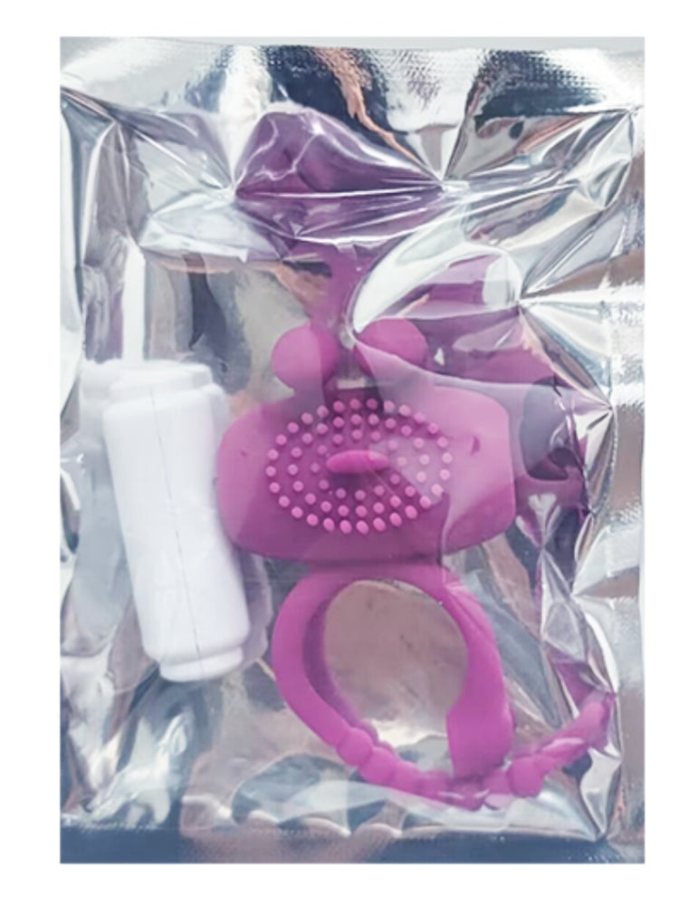 Fire Rabbit Vibrating Cock Ring and Bullet /Three Colors