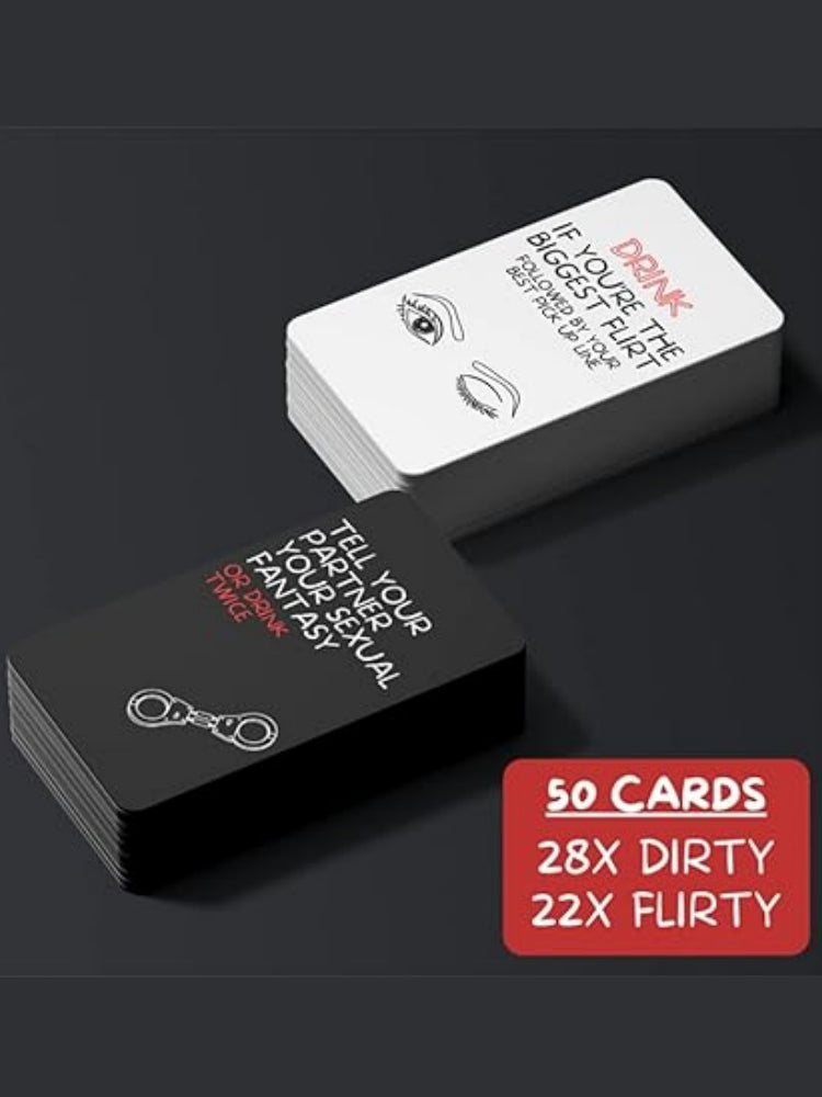 HWOEK Couple's Drinking Game for Drunk Desires, Including 50 Cards