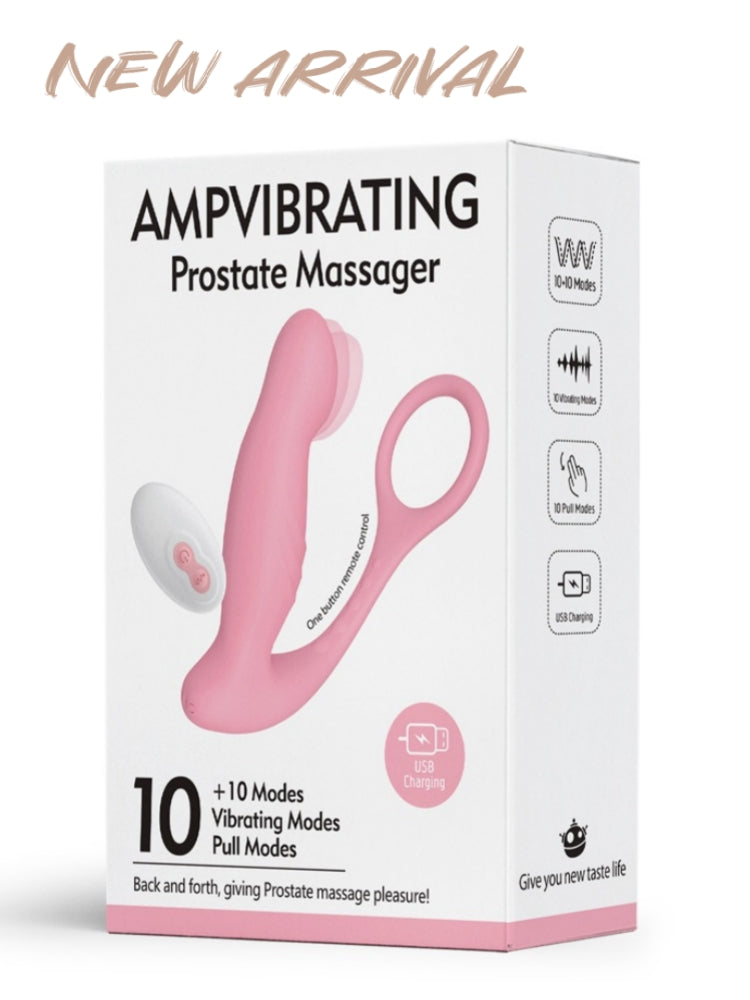 Adult Male Sex Toys for Men's Sex – Anal Prostate Massager with Dual Cock Ring, Vibrating Butt Plug Anal Beads Vibrating Modes G Spot Vibrator