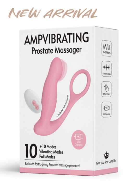 扣动穿戴肛门前列腺按摩器--阴茎环振动肛塞 G 点振动器