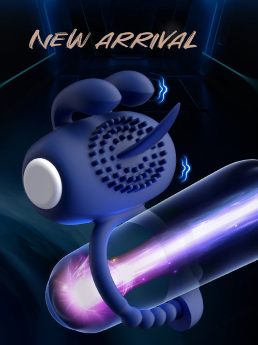 火兔三色震动锁精环