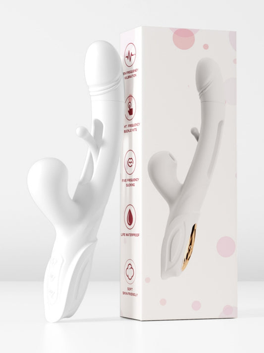 ANKNI Female Slapping Thrust Vibrator G-spot Vibrator with 10 Vibrations and 5 Sucking and 8 Tongue Slap Modes, Clitoral Stimulator Adult Sex Toys for Women and Couples