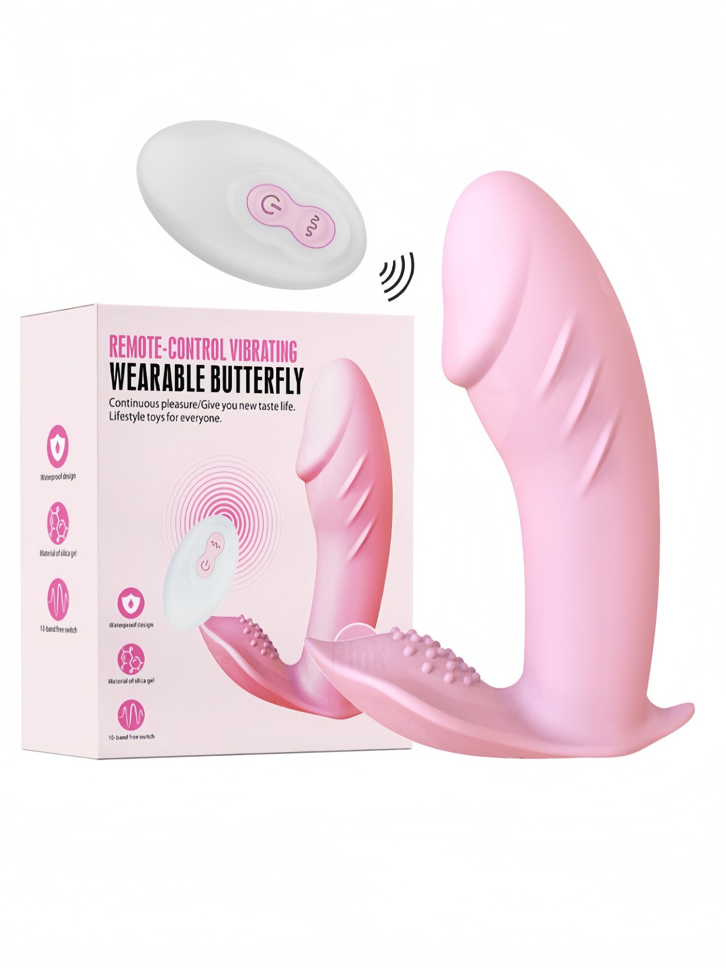 Wearable Vibrator G Spot Dildo Adult Sex Toys for Women -- Remote Control Panty Mini Clitoral Stimulator with 10 Quickly Wiggling