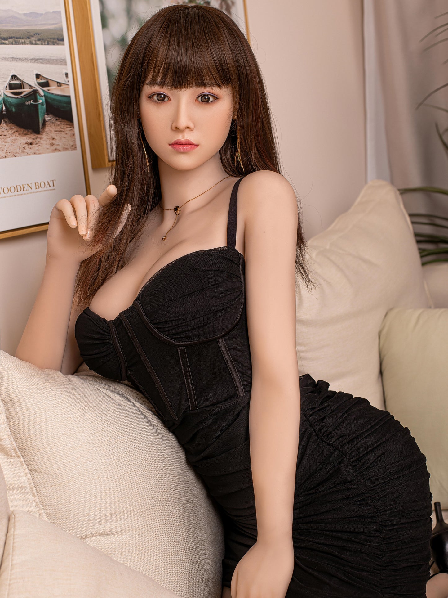 158CM B罩杯性爱娃娃 TPE身体&硅胶植发头模