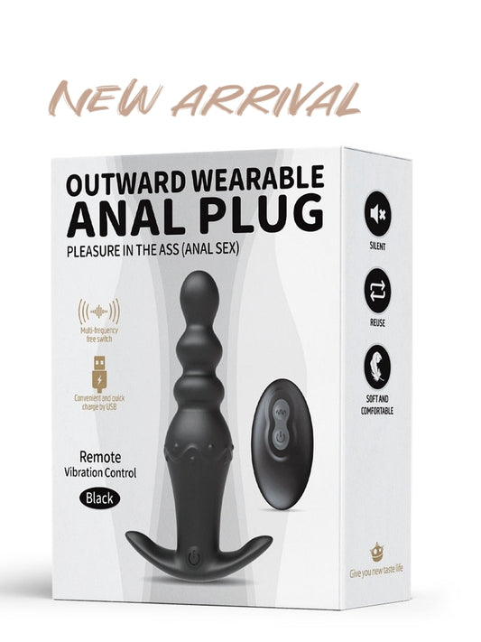 肛塞震动器情趣玩具 - 遥控G点阴蒂肛交机器震动器男用震动肛塞成人情趣玩具及游戏