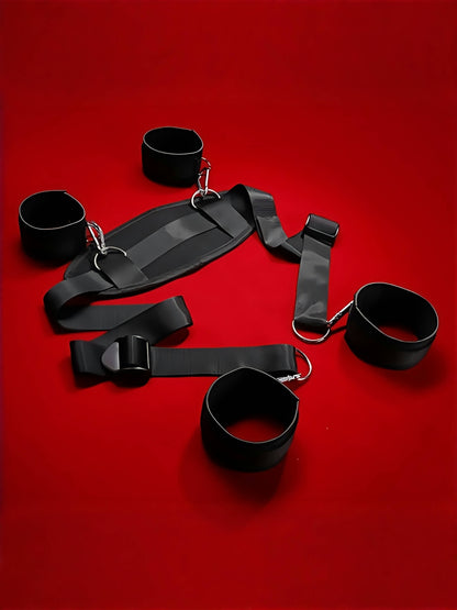MizzZee Thigh Cuffs Bed Restraints for Sex Play Thigh Restraint Sling for Fetish Game Bondage Tie up Cuffs Adults Sex Toys Bondage romance Kits Sex Restraining Straps Sets for Couples Men Women