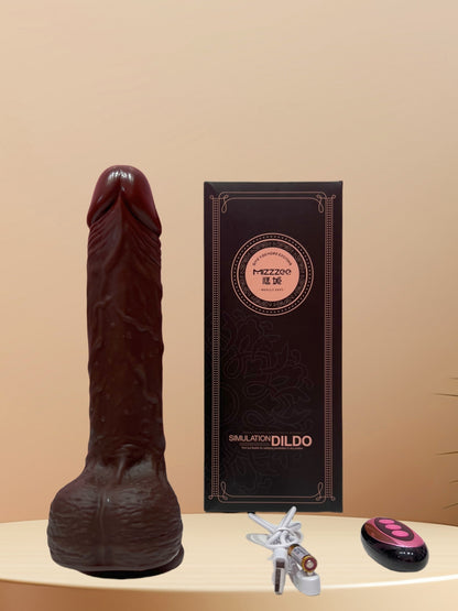 MizzZee  Hulls Black Cordless Retractable Heated Dildo / Medium, Large