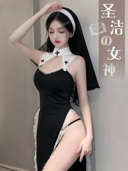 High-Slit Ecclesiastical Fashion Dresses #6766