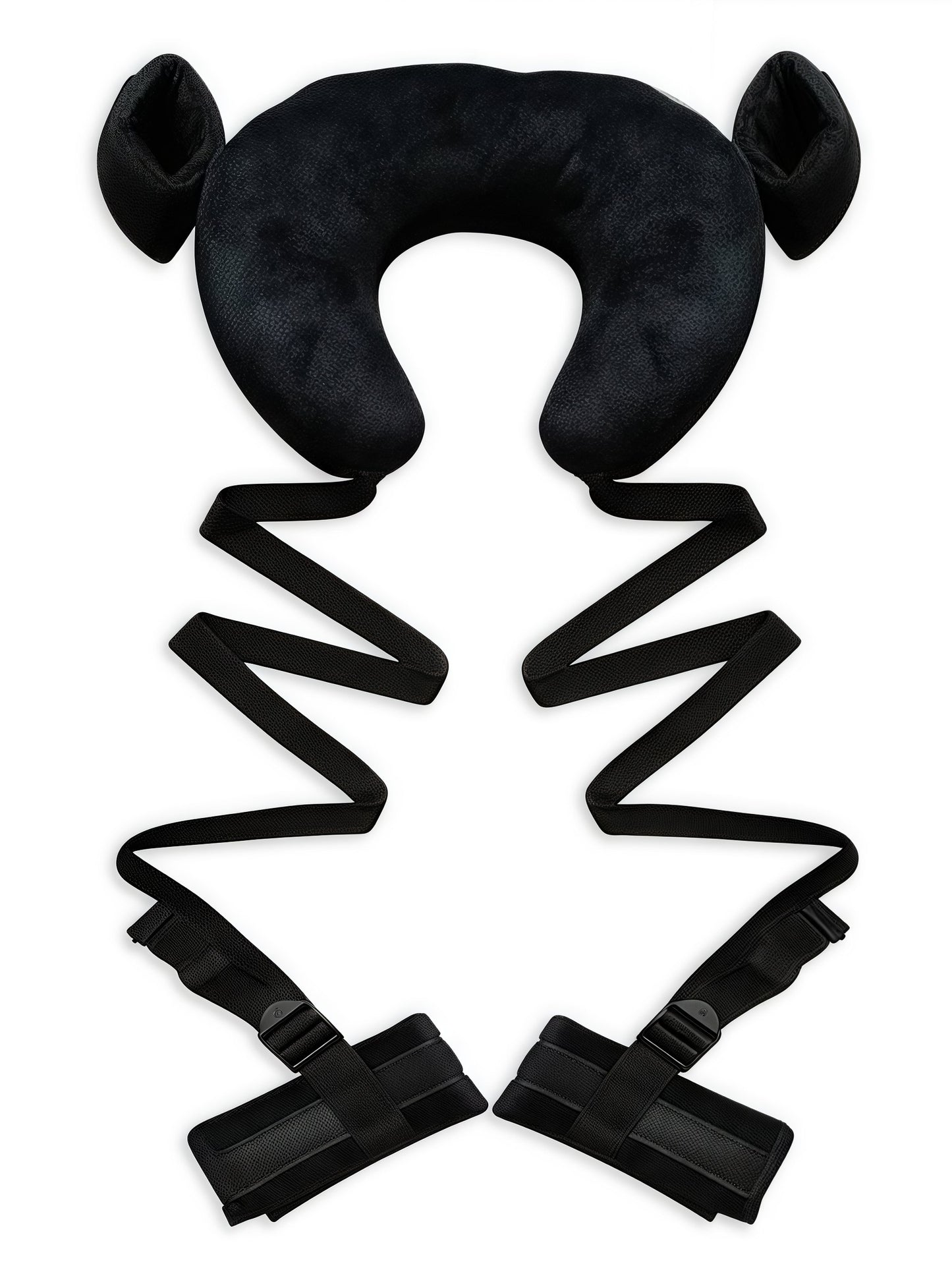 MizzZee Restraints Sex Toys, Bed Restraints Kit with Soft U-Shaped Pillow & Handcuffs Neck to Ankle, Sex Straps Adjustable Cuffs BDSM Toys for Couples Sex Bondage Restraints Set