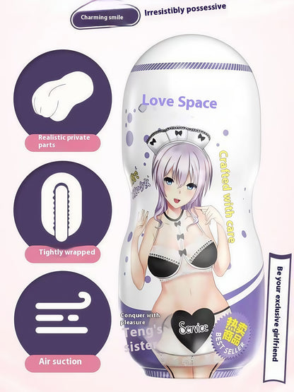 Anime Realistic Masturbation Cup - 3D Textured Sleeve