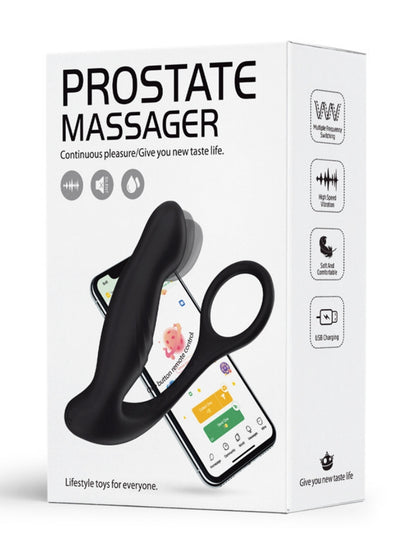 Adult Male Sex Toys APP Controlfor Men's Sex – Anal Prostate Massager with Dual Cock Ring, Vibrating Butt Plug Anal Beads Vibrating Modes G Spot Vibrator