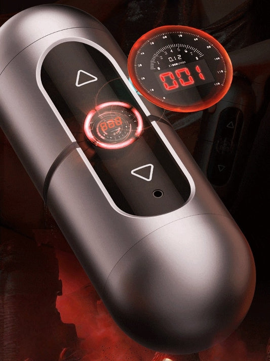 MizzZee 12 Vibration Modes, Induction Vibration, Four Pronunciations, Double-ended Vaginal and Oral Sex, Counting Display  Masturbator