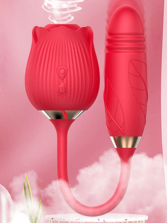 Sex Toys Rose Vibrators Dildo - Sex Toy for Women with 9 Sucking & Thrusting Dildos G Spot Anal Vibrators, Adult Sex Toys Clitoral Nipple Stimulator for Female Men Couples