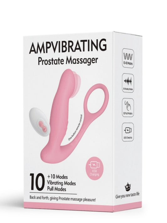 Adult Male Sex Toys for Men's Sex – Anal Prostate Massager with Dual Cock Ring, Vibrating Butt Plug Anal Beads Vibrating Modes G Spot Vibrator