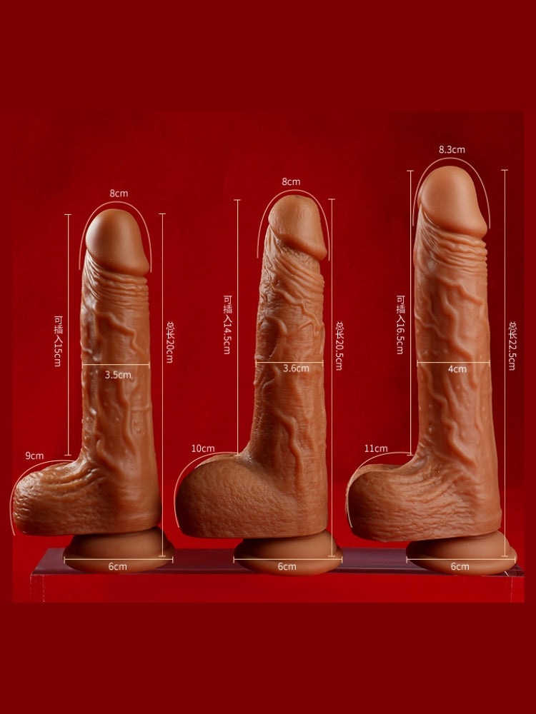 MizzZee Hulls Flesh Remote Control Retractable Heated Dildo（ Medium 8.1-Inch / Large 8.9-Inch）