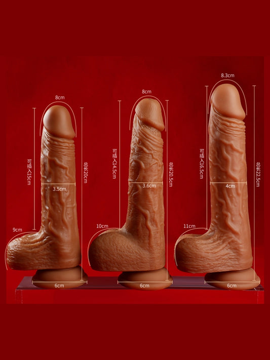 MizzZee Hulls Flesh Remote Control Retractable Heated Dildo（ Medium 8.1-Inch / Large 8.9-Inch）