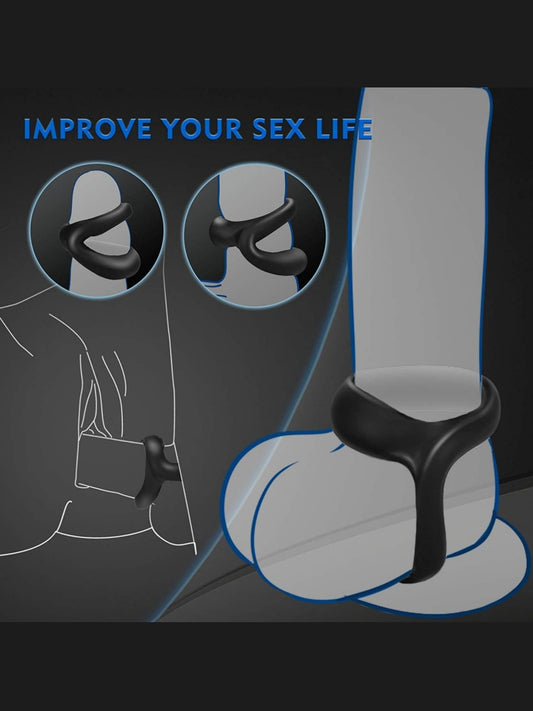 硅胶阴茎环，适用于男士阴茎套阴茎环小型阴茎环，适用于成人男性情趣用品，硅胶黑色收紧设计，适用于成人情趣用品