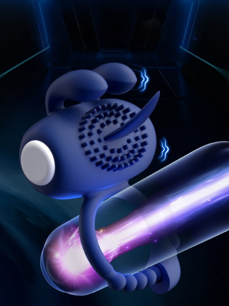 Fire Rabbit Vibrating Cock Ring and Bullet /Three Colors