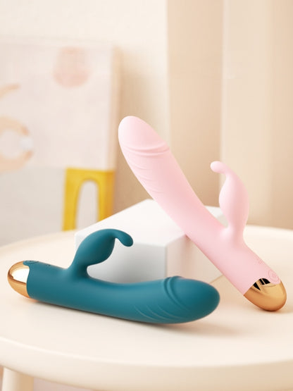 Rabbit Vibrators Female Sex Toys - G Spot Vibrator Bunny Ears for Clitoris G-spot Stimulation, Dual Motor Stimulator with 10*10 Powerful Vibrations, Waterproof Dildo Adult Sex Toy for Women or Couple
