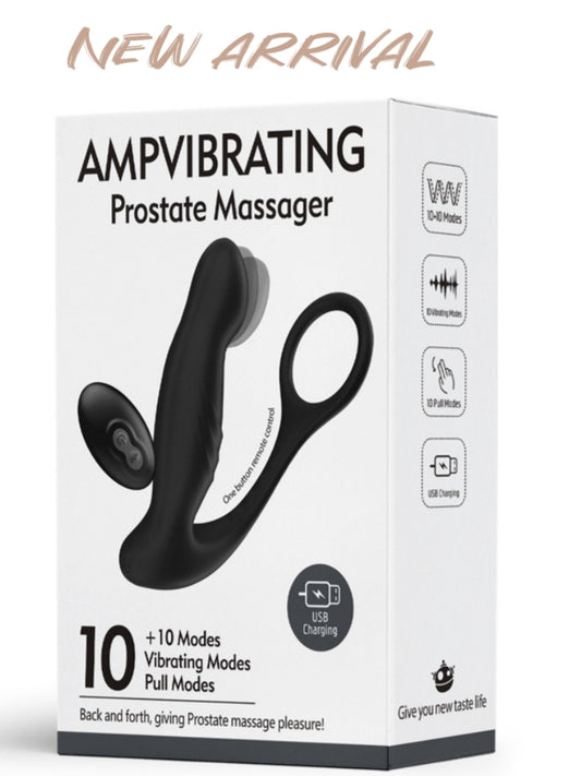 Adult Male Sex Toys for Men's Sex – Anal Prostate Massager with Dual Cock Ring, Vibrating Butt Plug Anal Beads Vibrating Modes G Spot Vibrator